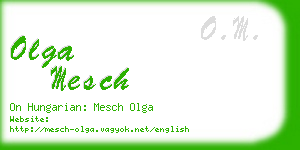 olga mesch business card